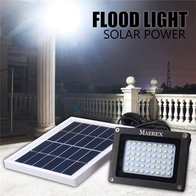 Solar Powered 54 LED Dusk-to-Dawn Sensor Outdoor Security Floodlight Waterproof