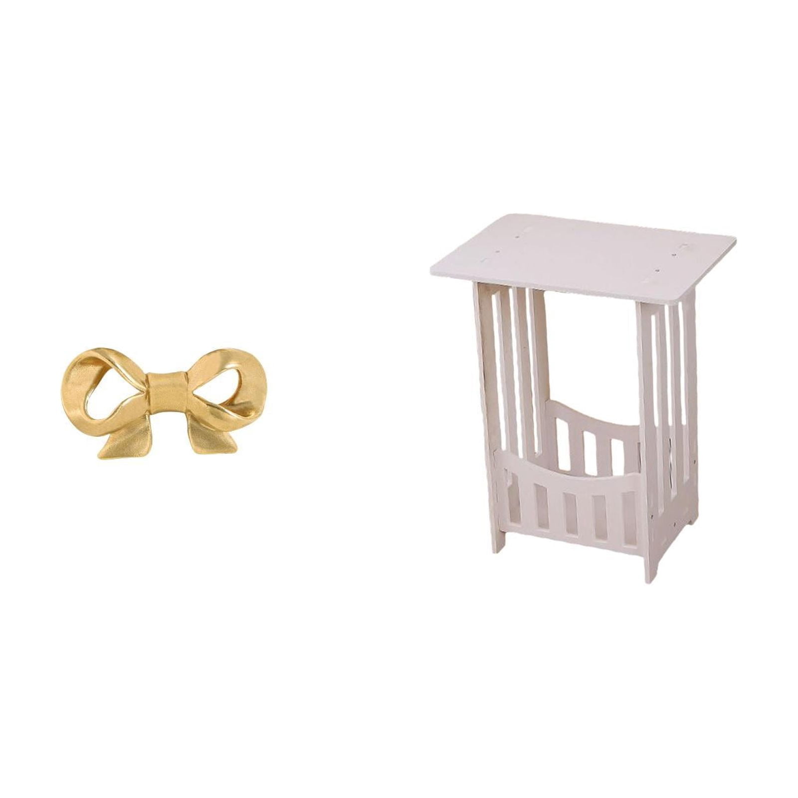 Luzkey Brass Bowknot Furniture Handle Cabinet Pull End Table Bedside Table Nightstand Coffee Table Crafted From Brass Suitable for Bedroom Living Room Office