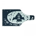 thumbnail image 1 of Saying Cutting Board, Valentines Day I Love You to the Moon and Back Spaceship Stars Backdrop, Tempered Glass Cutting and Serving Board, Wine Bottle Shape, Dark Blue and White, by Ambesonne, 1 of 1