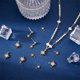 thumbnail image 4 of 17 piezas de dijes de latón chapado en oro con circonitas, colgantes de estrella del norte con diamantes de imitación., 4 of 5