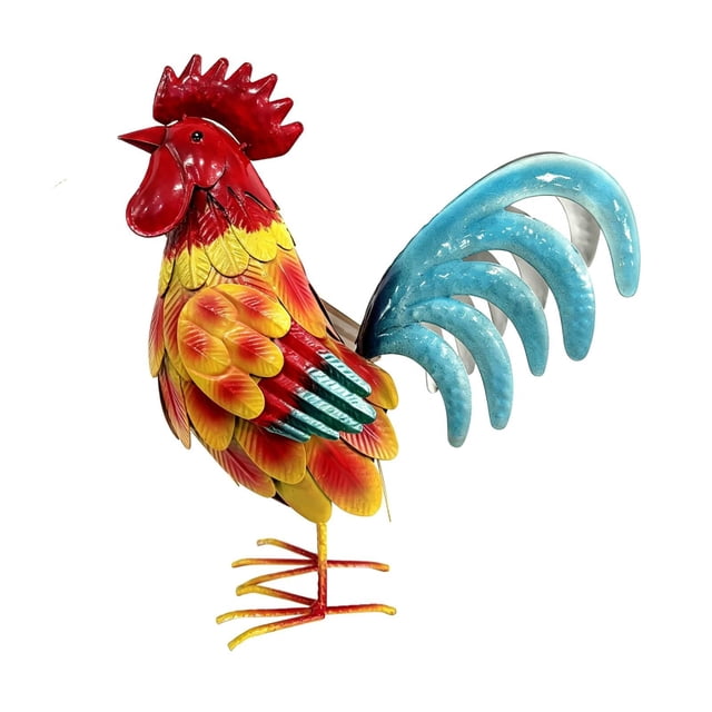Figura metal, adorno jardín, resistente a la intemperie, escultura animal 3D, decoración para patio, jardín, granja y exteriores. Estilo E
