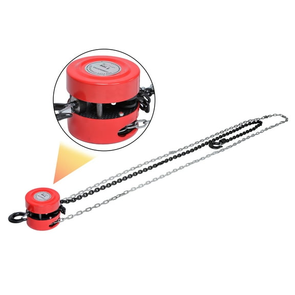 2200lbs/1 Ton 8FT Lift Manual Hoist G80 Chain with 2 Heavy Duty Hooks