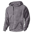 thumbnail image 3 of HAiming Men's Fleece Hoodies Pullover Casual Long Sleeve Fuzzy Hooded Sweatshirts Warm Elthletic Tops with Pockets, 3 of 8
