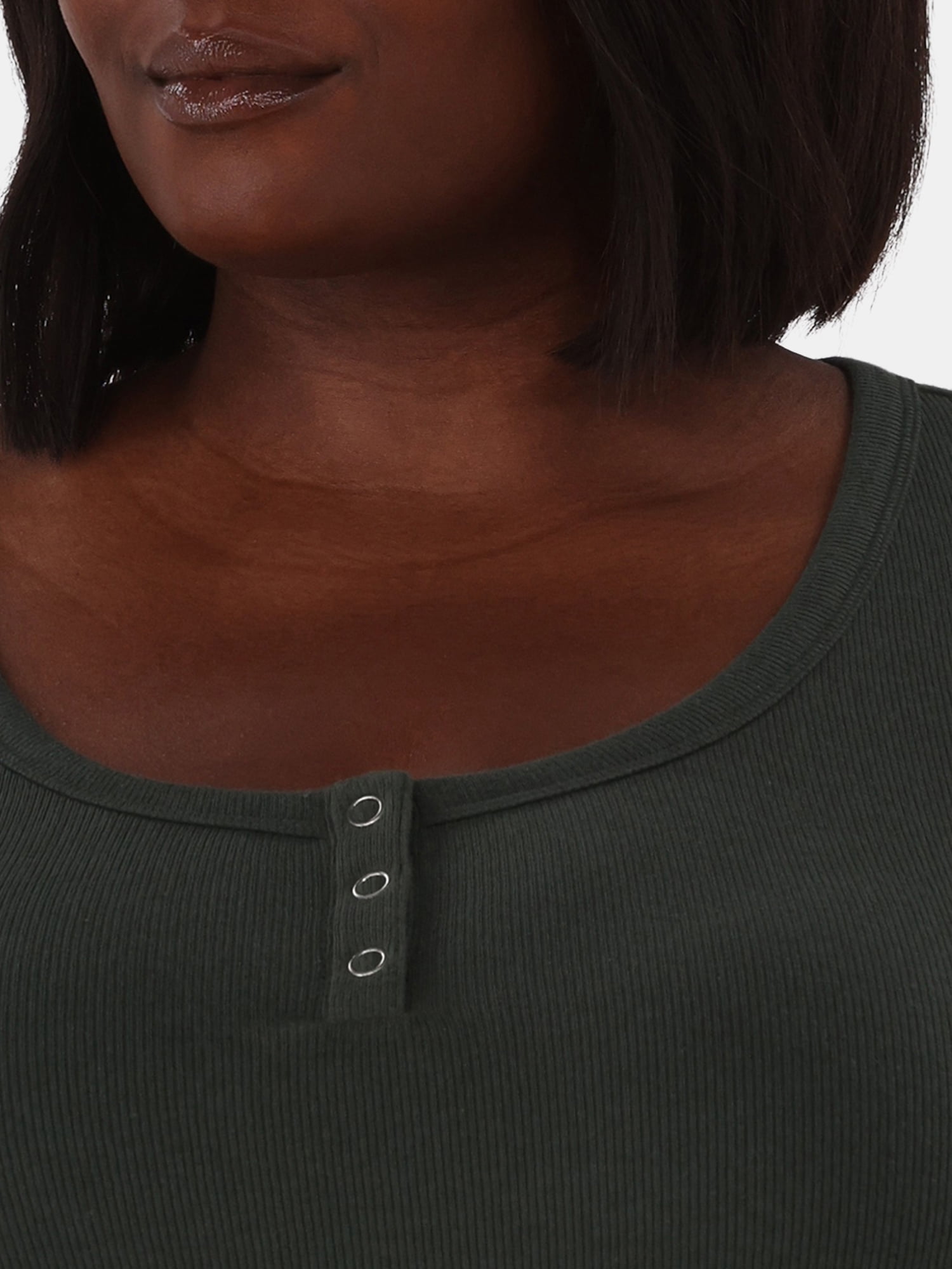 Terra & Sky Women’s Plus Rib Tee, Sizes 0X-5X