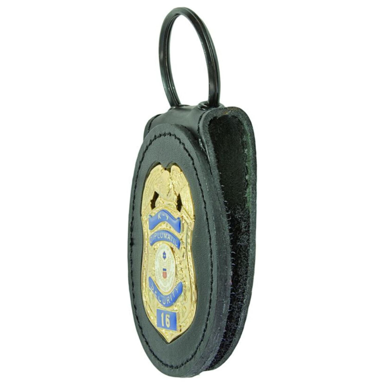 Deluxe Recessed Cutout K-9 Keychain Badge Holder