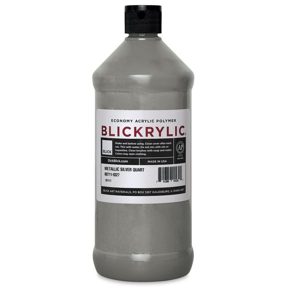 Blickrylic Student Acrylics - Metallic Silver, Quart