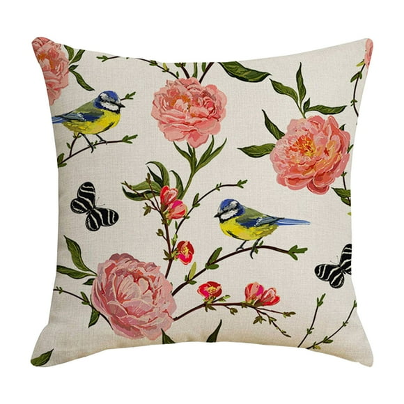 Felwors Spring Flower Linen Pillow Case Sofa Digital Printing Cushion Cushion Cushion Cushion