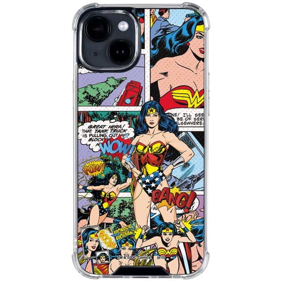 Skinit DC Comics Wonder Woman Comic Blast iPhone 14 Plus Clear Case