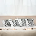 thumbnail image 7 of Ambesonne Adventure Throw Pillow Cover 4 Pack, 60s Inspired Design, 24", Black White, 7 of 7