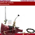 thumbnail image 1 of American Shifter  C6 Shifter Kit 8 in. E-Brake Cable Chrome Dual Shift 11 in. Handle Ringed Knob for C99F4, 1 of 1