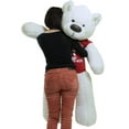 thumbnail image 6 of Giant White Teddy Bear Soft 55 Inch, Wears Removable T-shirt I LOVE YOU THIS MUCH, 6 of 7