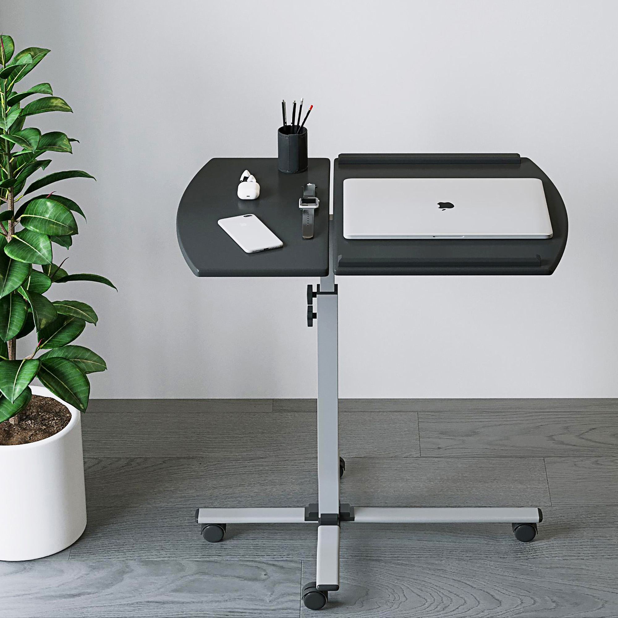 Desktop Note Roller SYNGAR Rolling Desk for Laptops - Ergonomic Standing/Sitting Mobile ...