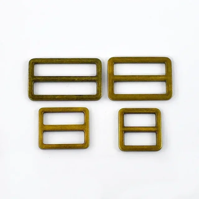 5/10 Uds 20-50mm hebillas de Metal bolsa Tri anillo deslizante hebilla correas ajustador de cinturón ganchos de cierre accesorios de Hardware DIY