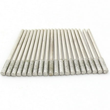 

30Pcs 3mm 1/8 inch Cylindrical Tip Diamond Grinding Bits Carving Tools for Stone