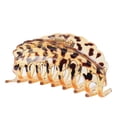 thumbnail image 1 of Accesorios de clip de mandíbula de garra de pelo de leopardo de resina de mujer de moda (café oscuro # 4), 1 of 2