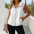 thumbnail image 2 of Women's Sleeveless Zip up Hoodies Casual Loose Fit Drawstring Sweatshirts Lightweight Jackets Vest with Pockets Sports Running T-Shirts Workout Tops 2Xl, 2 of 4
