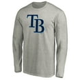 thumbnail image 2 of Men's Heather Gray Tampa Bay Rays Official Team Logo Long Sleeve T-Shirt, 2 of 3