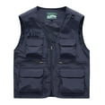 thumbnail image 2 of AnuYalue Mens Big and Tall Cargo Vest Lightweight Safari Travel Photo Vests Outdoor Hiking Waistcoat With Multi Pockets, 2 of 3