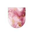 thumbnail image 6 of KUIFORTI Pink Toilet Seat Cover Marble Toilet Cover Dust Cover Washable Toilet Lid Cover for Bathroom Decor Toilet Accessories,Easy to Clean, 6 of 6