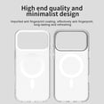 thumbnail image 3 of Magnetic Case for iPhone Air, [Stronger Magnet] Compatible with MagSafe, Crystal Clear Protective Phone Cover, Military Grade Drop Tested Shockproof Slim Hard PC Back,White, 3 of 7