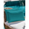thumbnail image 4 of 1 Pack Outdoor Throw Pillow, Teal Waterproof Pillow with Insert Included, Turquoise Pure Teal Decorative Accent Cushion Lumbar Pillows for Patio Porch, 12 x 20 In, 4 of 8