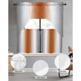 thumbnail image 2 of Gray Orange Swag Kitchen Curtains Sets for Windows 24 Inch Length, Modern Gradient Geometric Short Window Curtain Panels Swags Valances and Tiers 3 Piece Set for Cafe/Dining Room, 2 of 5