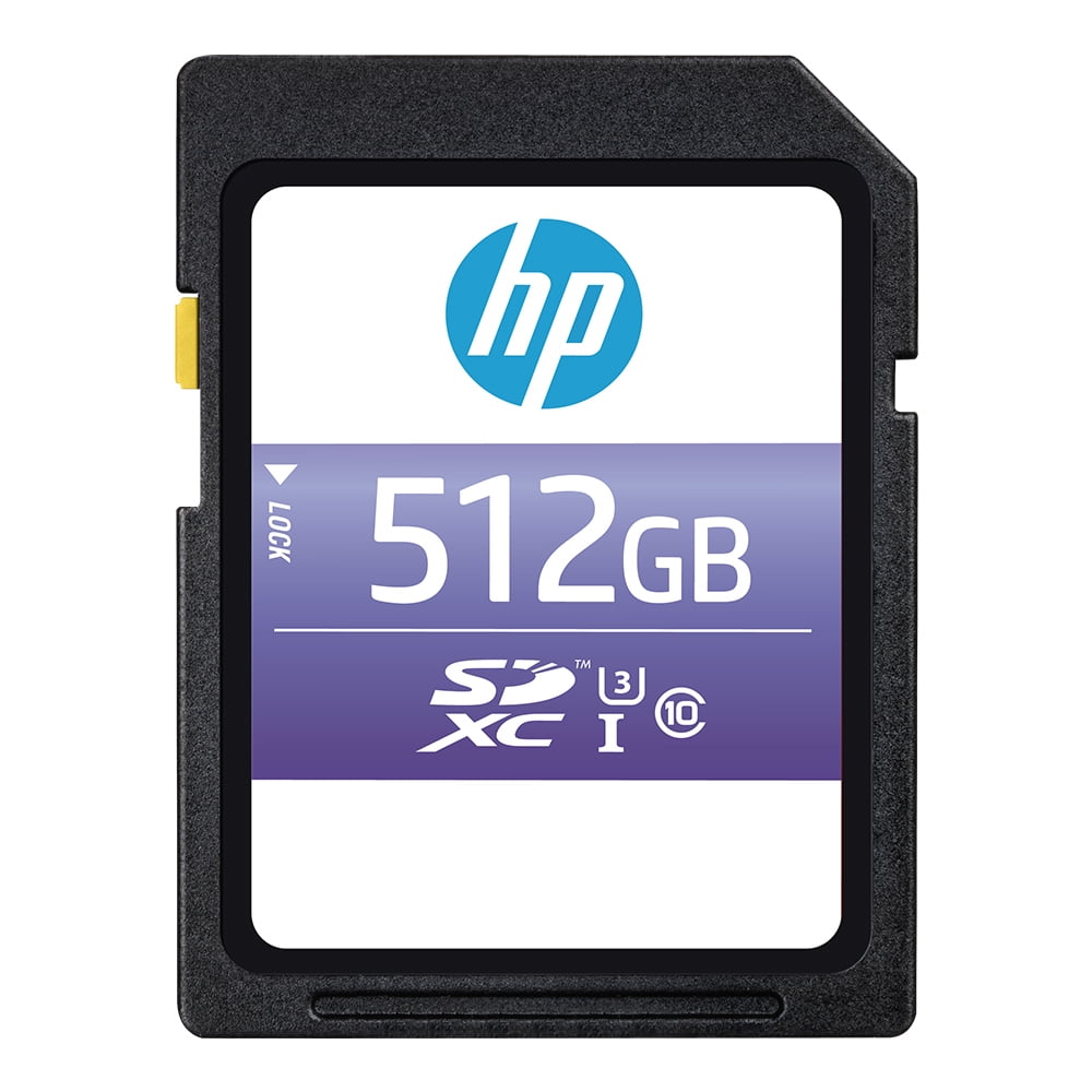 HP 512GB sx330 Class 10 U3 SDXC Flash Memory Card 95MB/s read, Class