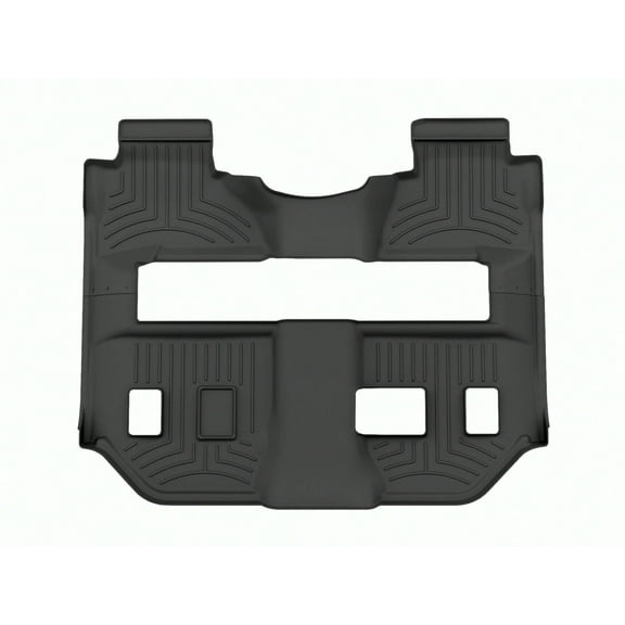 WeatherTech FloorLiner HP Custom Fit Floor Mats compatible with 2015-2020 Cadillac Escalade ESV - Two piece - 2nd and 3rd row coverage, Black