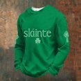 thumbnail image 2 of IWRICH Men's St. Patrick's Day T Shirt Waffle Crew Neck Sweatshirt Shamrock Long Sleeve Tees 06-Green XXL, 2 of 3
