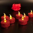 thumbnail image 1 of Velas De Luces De Té Sin Llama Con Purpurina, Lámpara Blanca Cálida Luces De Té Luz Led Con Batería, Velas Falsas Eléctricas Para Celebraciones De Bodas, Regalos Para Fiestas Festi, 1 of 5