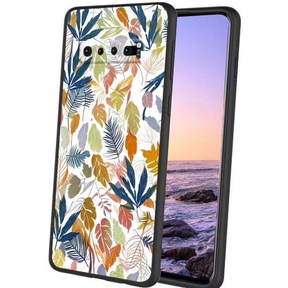 Leaves-165 Phone Case, Degined for Samsung Galaxy S10+ Plus Case Men Women, Flexible Silicone Shockproof Case for Samsung Galaxy S10+ Plus