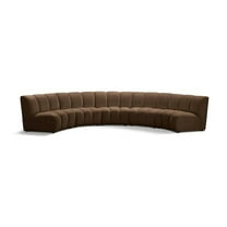Meridian Furniture Infinity Brown Velvet 5pc. Modular Sectional