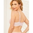 thumbnail image 2 of Wingslove Women's Sheer Lace Bra Minimizer See Through Unlined Full Coverage Bras, Light Pink, 36B, 2 of 5
