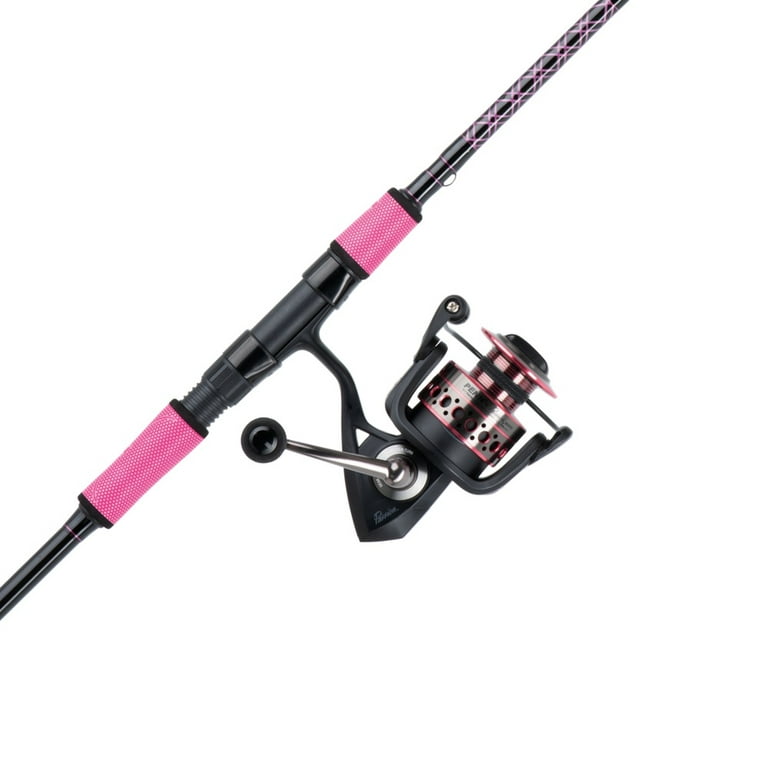 PENN Passion Spinning Reel and Fishing Rod Combo, Black/Pink 