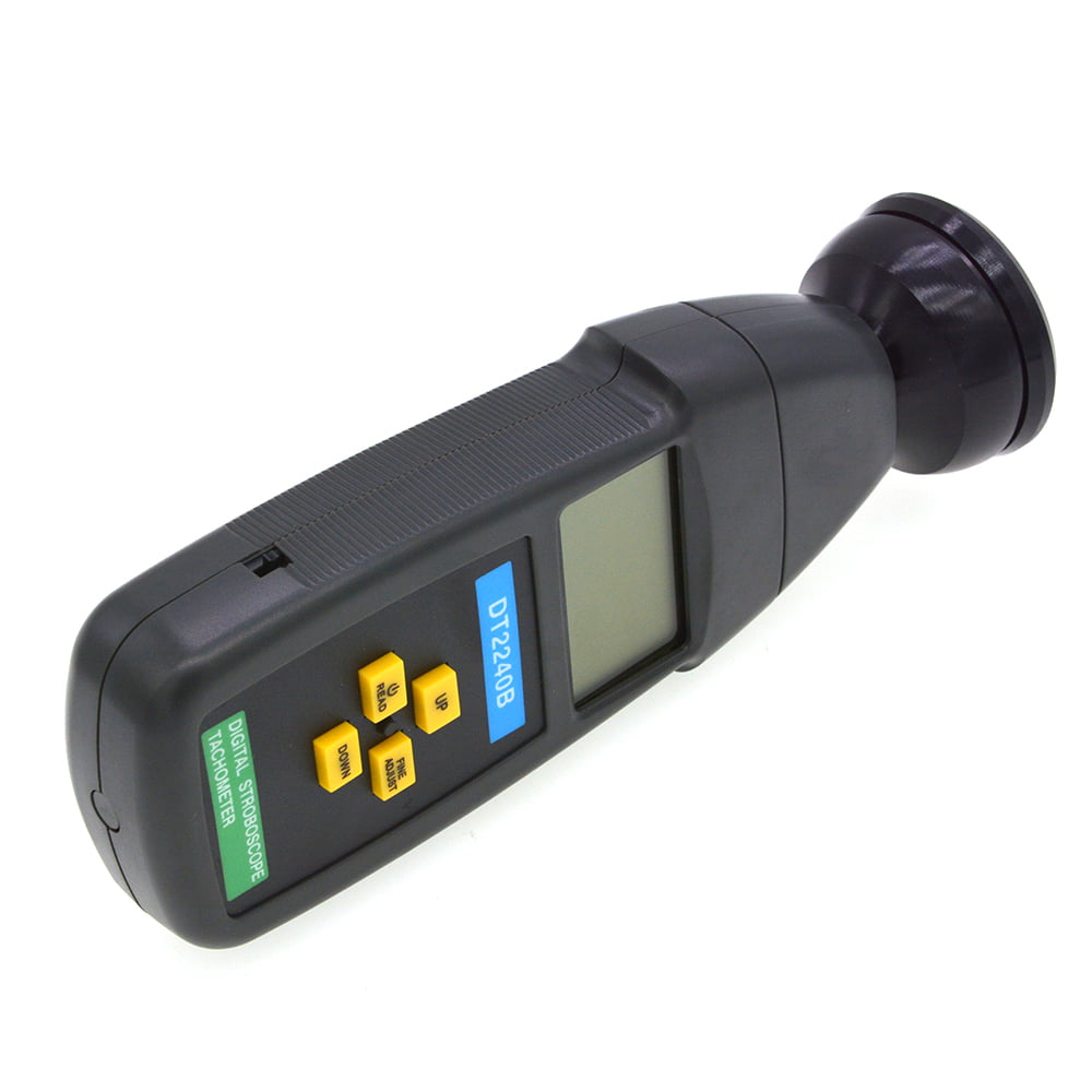 Isabelvictoria Dt2240B Digital LCD Non-Contact Flash Stroboscope Tachometer Photoelectric Revolution Meter Speedometer Tester 60~40000Rpm