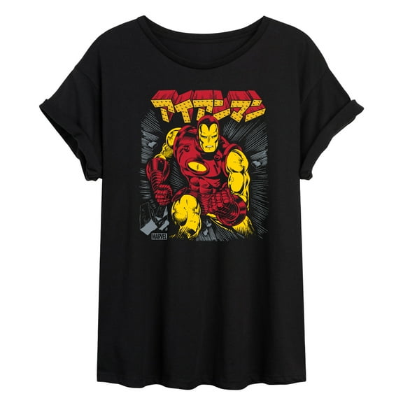 Marvel Iron Man - Katakana - Women's Oversized Graphic T-Shirt