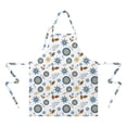 thumbnail image 2 of Pioneer Flower Floral Print Pattern Apron for Women and Men, Cotton Linen Waterproof with Pockets, Adjustable, 33x27 Inch for Kitchen, Gardening, BBQ, Salon, 2 of 6