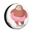 thumbnail image 1 of Balery Sloth with Donuts1 Cubiertas para Neumáticos - Protector Resistente para Neumáticos de Camioneta, SUV, Remolque, Camper y RV-16 inch, 1 of 6