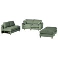 thumbnail image 5 of Modern Corduroy Modular Section Sofa, U-Shaped Convertible L-Shaped Sofa Set with Pillow, Oversized Sectional Sofa with Footstool, Suitable for Living Room, Attic, Apartment, Office (Green), 5 of 12