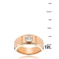 thumbnail image 3 of 14K Designer Unique Mens Natural 0.5 Ctw Diamond Wedding Ring (Rose Gold Size 9.5), 3 of 3