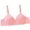 Pink, variant on 2PC T Shirt Bra Breast Reducing Up Thin Wire Breathable Jacquard Plus Size Bralette,Purple,90B