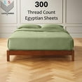 thumbnail image 2 of 6-PC King Egyptian 300-TC Cotton Sheet Set - 18" Deep Pockets with 1 Fitted Sheet, 1 Oversized Flat Sheet 4 Pillowcases - Sage, 2 of 7