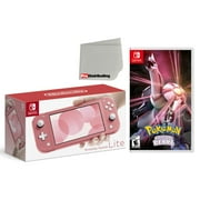 Nintendo Switch Lite 32GB Handheld Video Game Console in Coral with Pokemon Pearl Game Bundle