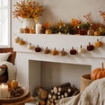 thumbnail image 6 of Cififendec Thanksgiving Harvest Pumpkin Garland, 98.43", Multi Tone Soft Pumpkin Twine String Hanging Decor for Fall Fireplace Mantel Decor, 6 of 7
