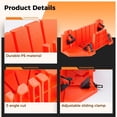 thumbnail image 4 of Caja de ingletes, bloque de ingletes, caja de ingletes de sujeción, caja de ingletes para corte de madera, caja de ingletes de plástico de ingeniería PS, para proyectos de bricolaje de carpintería, 4 of 7