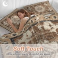 thumbnail image 5 of Brown Boho Bedding 3 Piece Duvet Cover Set Full Size, Retro Western Rustic Ethnic Tribal Patterns Soft Microfiber Comforter Cover with Zipper Closure & Pillowcases, FadeResistant Quilt Cover, 5 of 9