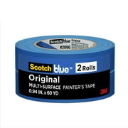 Scotch Blue Painter's Tape, 0.94 in. x 60 yd., 2 Pack, Original Multi-Surface, Paint Supplies