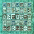 thumbnail image 1 of Ahgly Company Indoor Square Abstract Light Blue Modern Area Rugs, 4' Square, 1 of 4
