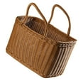 thumbnail image 3 of Arborister Hand Woven Easter Basket with Handle - Brown, 3 of 10