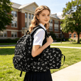 thumbnail image 3 of 3 PCS Black School Bow Backpack Womens Bookbag, Heavy Duty Hers Backpack Schoolbag Bookbag, 3 of 7